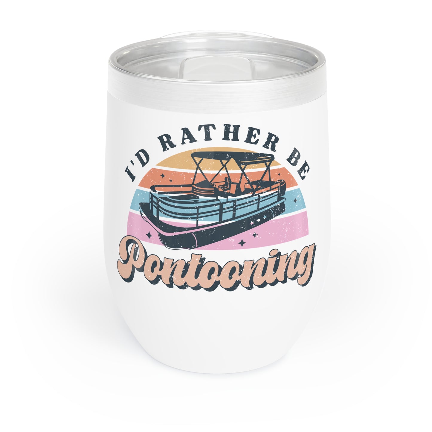 I'd Rather Be Pontooning Wine Tumbler