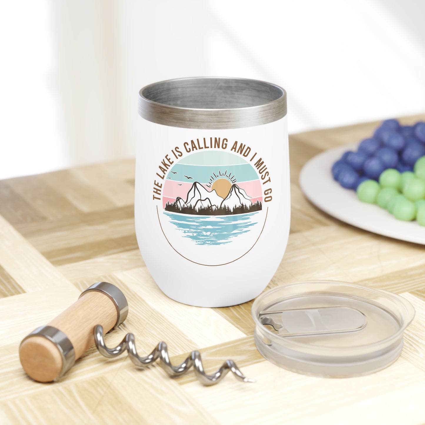 The Lake Is Calling, I Must GoWine Tumbler