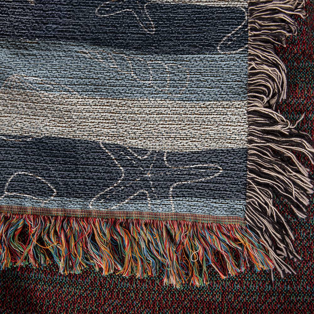 Lake with Oars Heirloom Woven Blanket