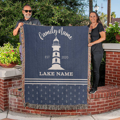 Custom Light House Blanket