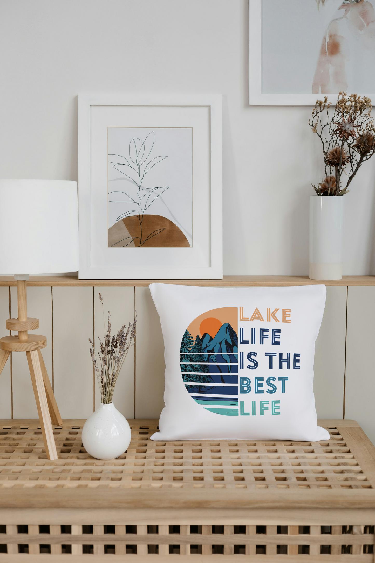 Lake Life Is The Best Life  Square Pillow